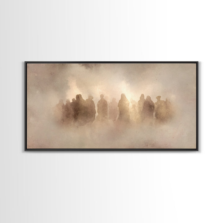 Cloudborn Fellowship – Framed Canvas Print – Christian Art – Christian Wall Art – Moody Christian Art – Abstract Christian Art – Christian