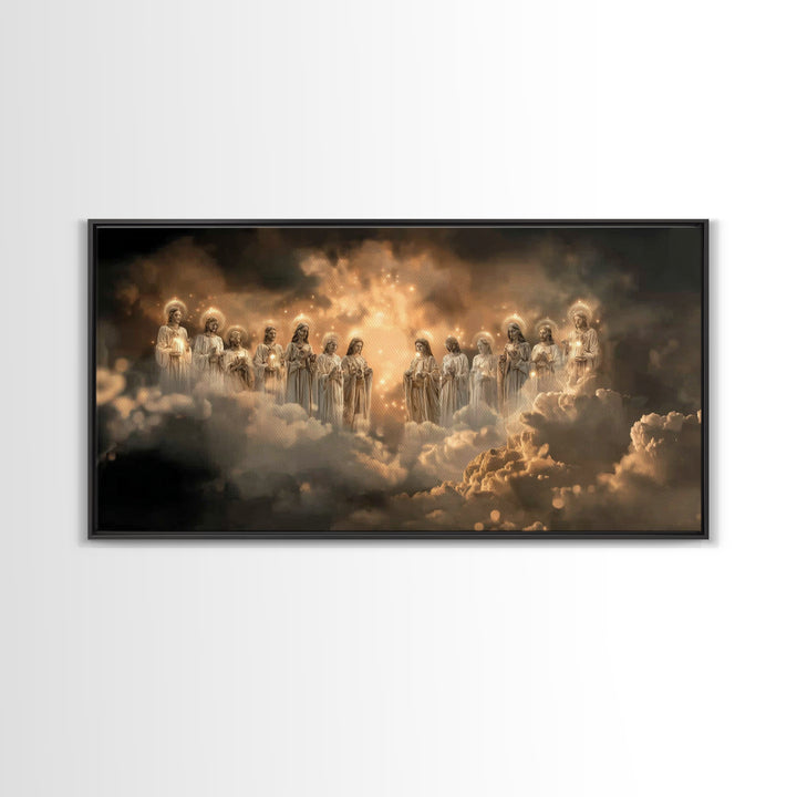 Radiant Apostles – Framed Canvas Print – Jesus Painting – Christian Art Canvas – Christian Wall Art – Vintage Christian Art – Large Christi