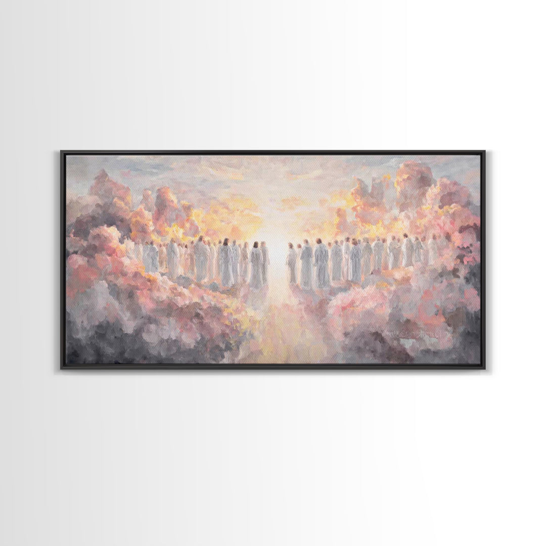 Celestial Pathway – Framed Canvas Print – Christian Wall Art – Christian Art Painting – Subtle Christian Art – Modern Christian Painting –