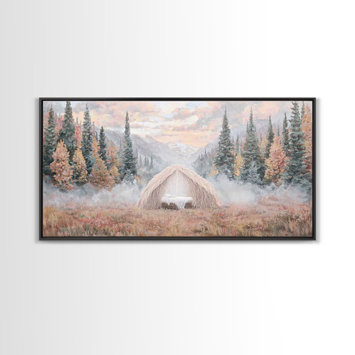Forest Nativity | Framed Canvas Print | Christian Christmas Art | Jesus Painting | Christian Wall Art | Christmas Art | Christian Art Canva