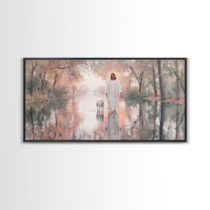 Holy Infant Calm – Framed Canvas Print – Christian Wall Art – Jesus Christmas Art – Christian Art Canvas – Christmas Art Prints
