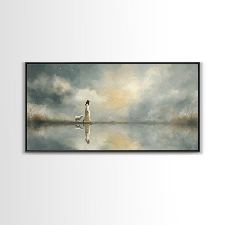 River Of Mercy – Framed Canvas Print – Christian Wall Art – Christian Art Canvas – Jesus Art Print – Christmas Art Prints
