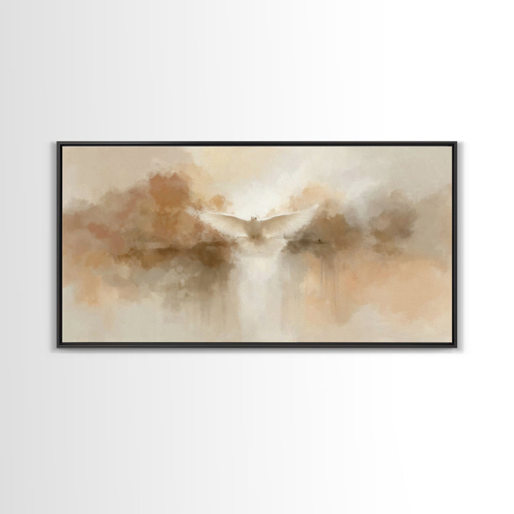 Gentle Ascension, Framed Canvas Print, Christian Art Canvas, Minimalist Christian Art, Christian Wall Art, Christmas Art Prints