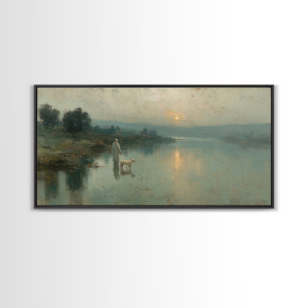 Heavenly Dawn Glory, Framed Canvas Print, Christian Wall Art, Jesus Art Print, Christian Art Canvas, Christmas Art Prints, Christian Christ