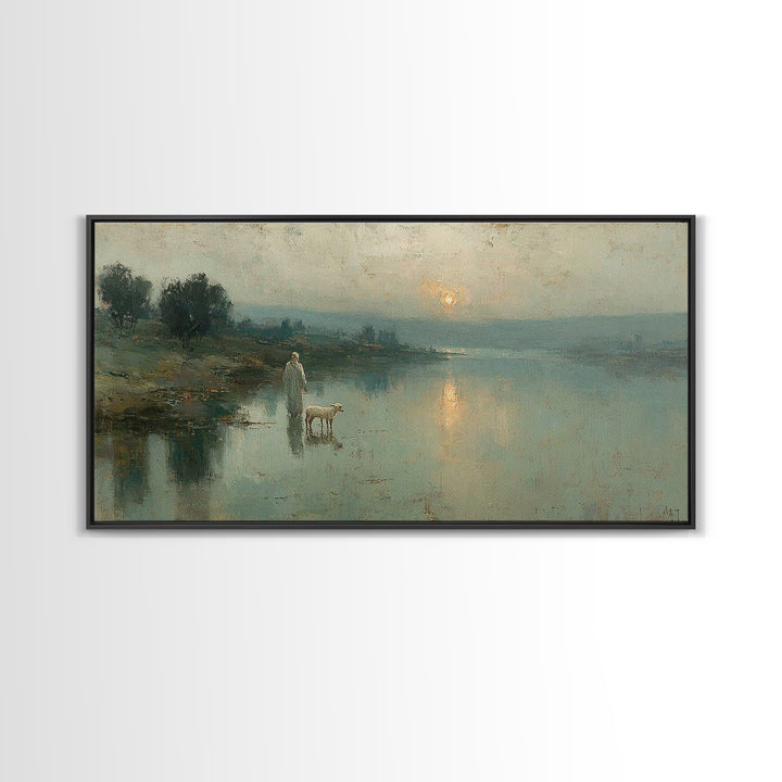 Heavenly Dawn Glory, Framed Canvas Print, Christian Wall Art, Jesus Art Print, Christian Art Canvas, Christmas Art Prints, Christian Christ
