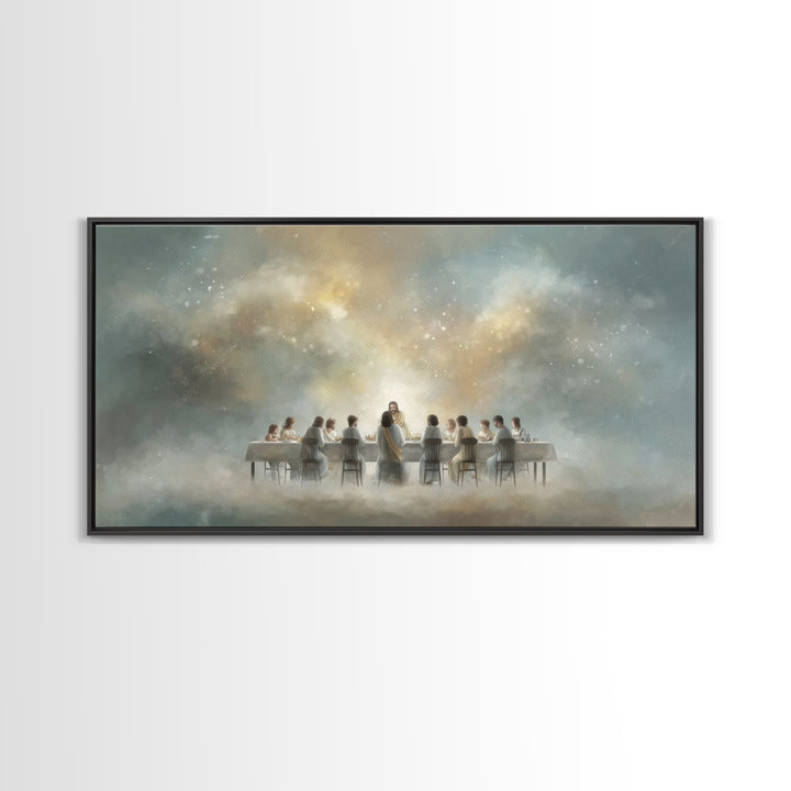 Sacred Table | Framed Canvas Print | Christian Art Work | Jesus Painting | Christian Wall Art | Christmas Canvas Wall Art | Christian Decor
