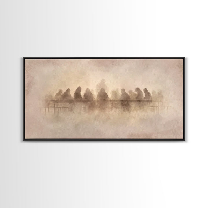 Divine Banquet – Framed Canvas Print – Christian Art Canvas – Christian Christmas Art – Jesus Painting – Christian Wall Art – Christian Gif