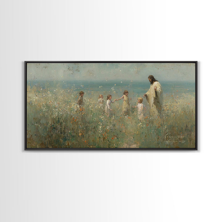 White Covenant | Framed Canvas Print | Christian Art Canvas | Christian Wall Art | Jesus Painting | Christian Christmas Art | Christian Dec