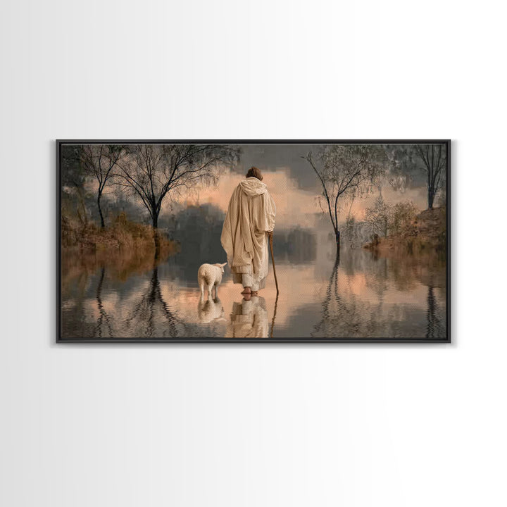 Path Of Grace - Framed Canvas Print - Jesus Painting - Christian Art Canvas - Christian Wall Art - Christian Christmas Art