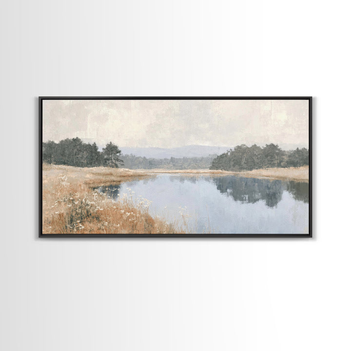 Fields Of Peace - Framed Canvas Print - Christian Art Canvas - Subtle Christian Paintings - Christian Art Print - Christian Decor