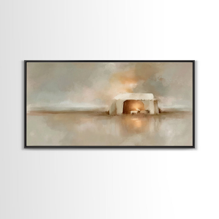 Dawn of Hope – Framed Canvas Print – Christian Wall Art – Christmas Art – Christian Art Canvas – Christian Christmas Art – Christian Decor