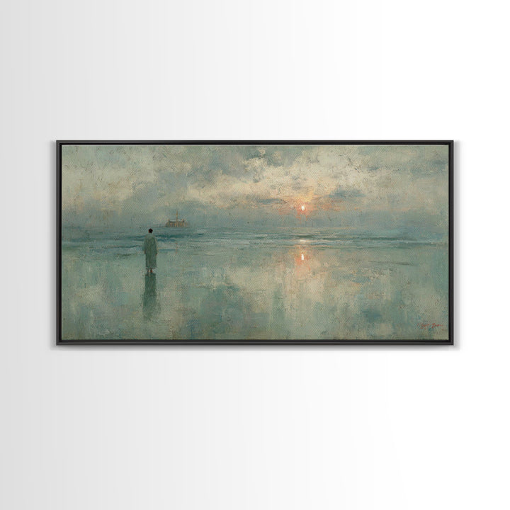 Solitary Grace Path – Framed Canvas Print – Christian Wall Art – Christian Art Canvas – Jesus Painting – Subtle Christian Art – Christian D