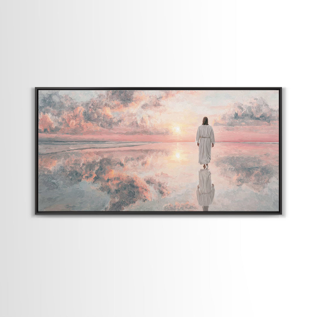 Heavenly Path – Framed Canvas Print – Christian Wall Art – Jesus Painting – Christian Art Canvas – Modern Christian Art – Christian Gift Id