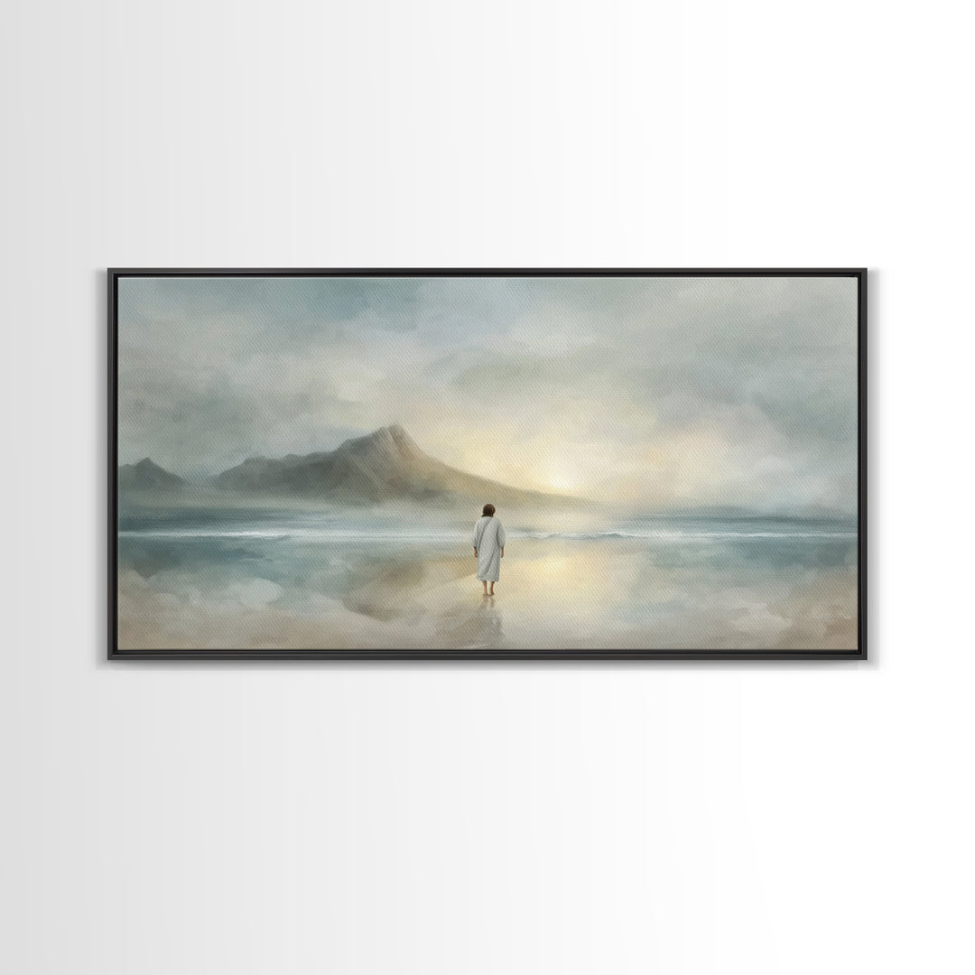 Dawn of Peace – Framed Canvas Print – Christian Art Canvas – Large Christian Painting – Subtle Christian Art – Christian Wall Art – Christi