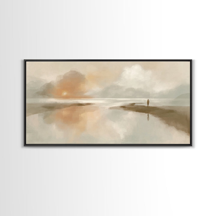 Sacred Stillness – Framed Canvas Print, Christian Wall Art, Christian Art Work, Modern Christian Art, Christian Painting, Unique Christian