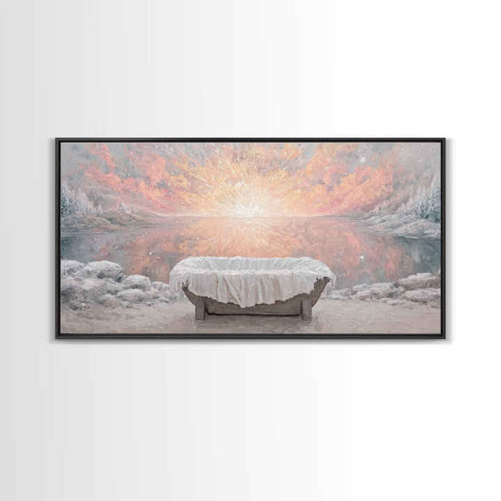 Rising Glory – Framed Canvas Print, Christian Art Work, Christian Wall Art, Modern Christian Art, Christian Decoration, Christian Art Canva