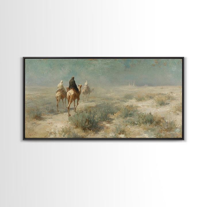 Journey Through Silence | Framed Canvas Print | Christian Art Canvas | Christian Wall Art | Vintage Christian Art | Christmas Art | Christi