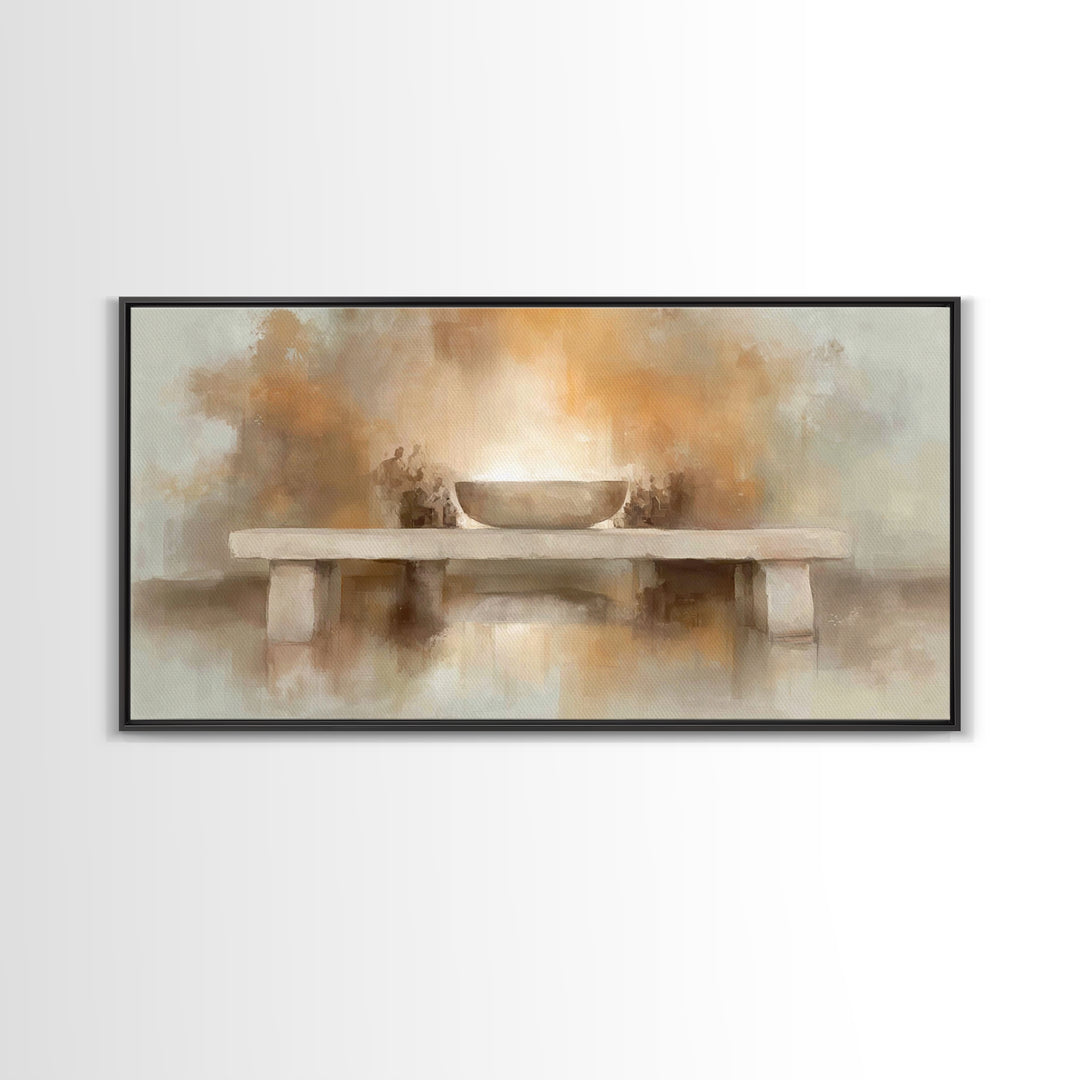 Altar Of Light – Framed Canvas Print – Christian Wall Art – Christian Art Canvas – Christian Christmas Art – Christian Decor
