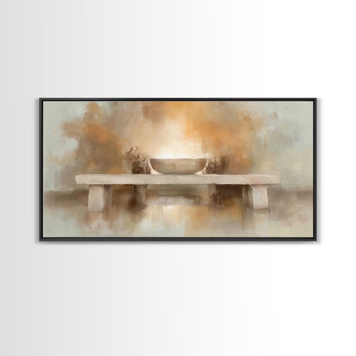 Altar Of Light – Framed Canvas Print – Christian Wall Art – Christian Art Canvas – Christian Christmas Art – Christian Decor
