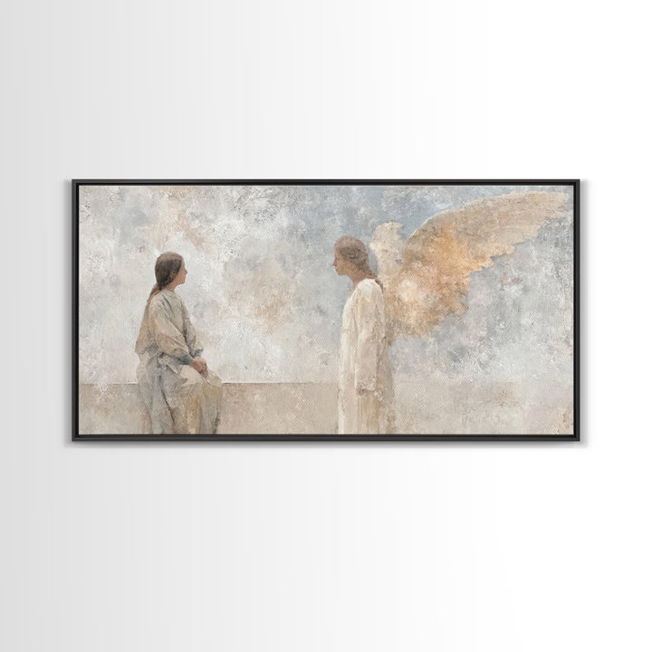 Dawn Of Grace – Framed Canvas Print – Christian Art Print – Minimalist Christian Art – Christian Wall Art – Christmas Art
