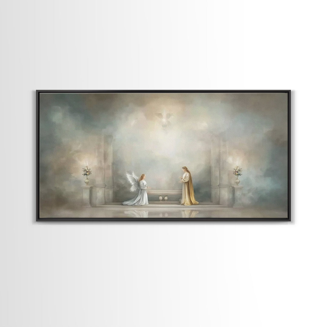 Heavenly Sanctuary | Framed Canvas Print | Christian Art Canvas | Christian Wall Art | Modern Christian Art | Jesus Painting | Christmas Ar