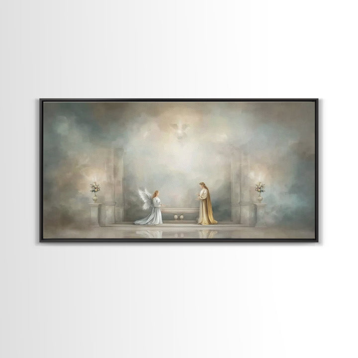 Heavenly Sanctuary | Framed Canvas Print | Christian Art Canvas | Christian Wall Art | Modern Christian Art | Jesus Painting | Christmas Ar