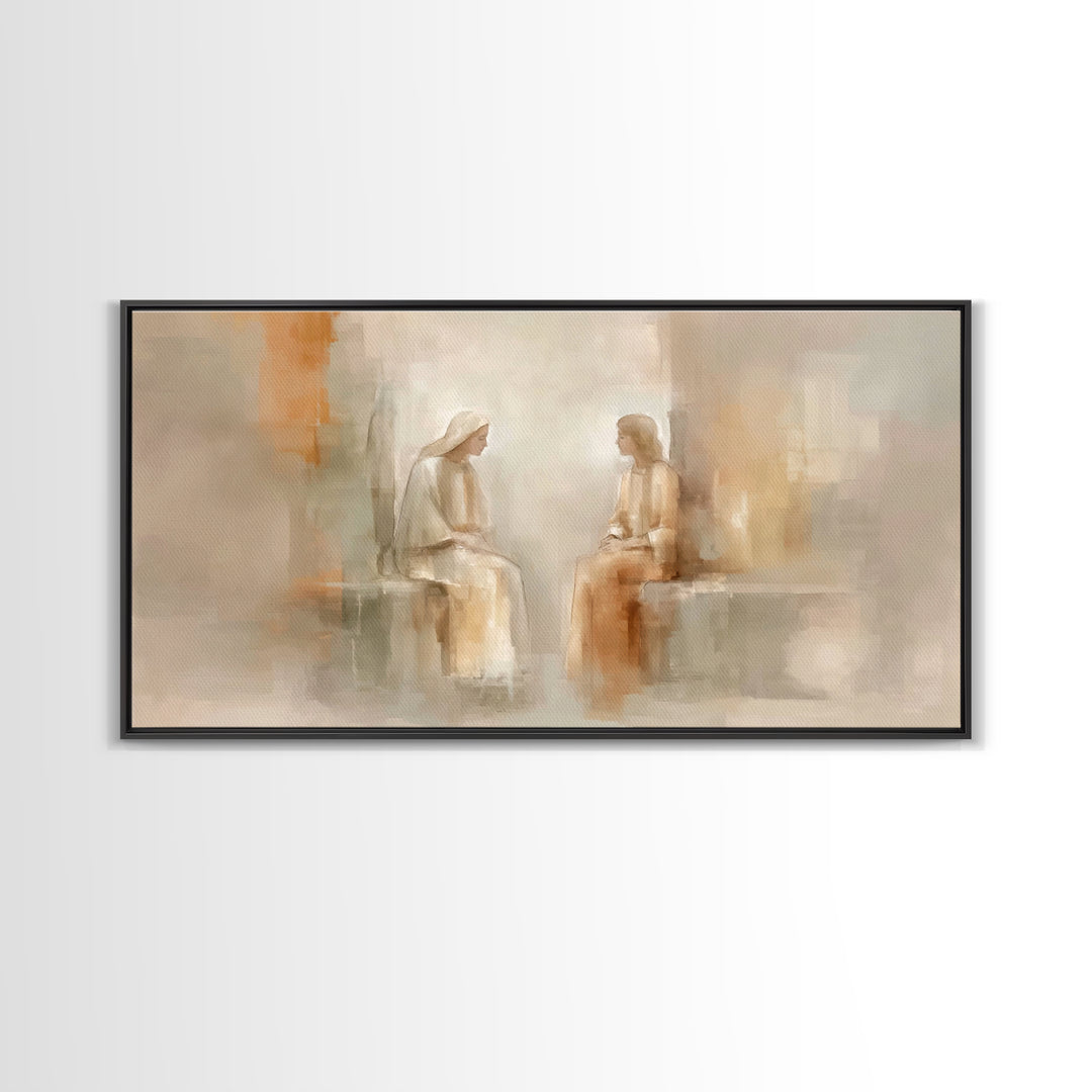 Quiet Revelation – Framed Canvas Print – Minimalist Christian Art – Christian Art Print – Subtle Christian Paintings – Christian Wall Art –