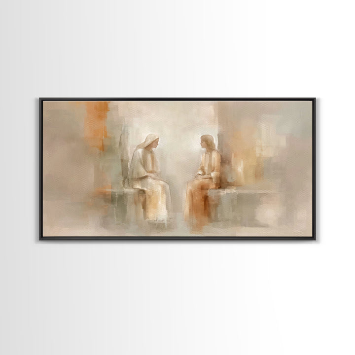Quiet Revelation – Framed Canvas Print – Minimalist Christian Art – Christian Art Print – Subtle Christian Paintings – Christian Wall Art –
