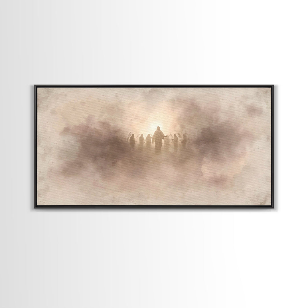 Eternal Light – Framed Canvas Print – Christian Art Painting – Christian Wall Art – Jesus Painting Canvas – Moody Christian Art – Christian