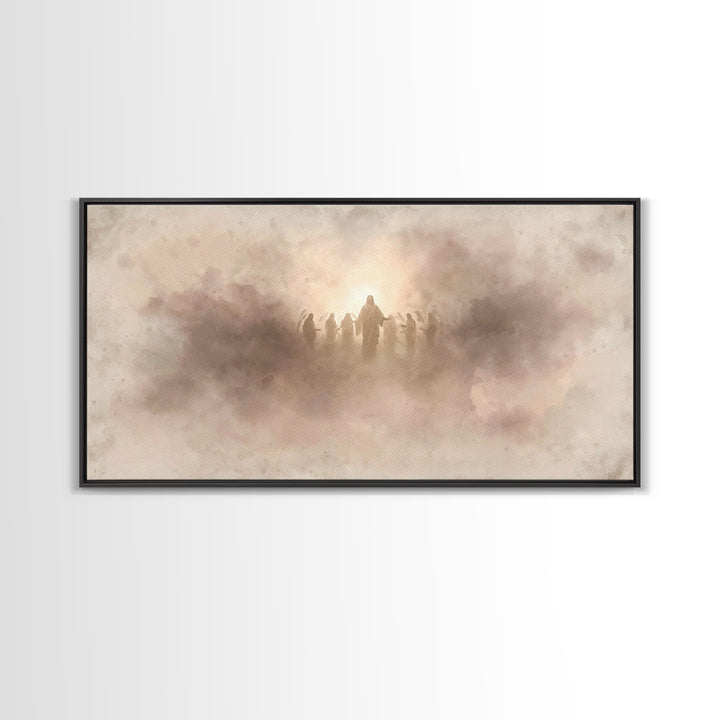 Eternal Light – Framed Canvas Print – Christian Art Painting – Christian Wall Art – Jesus Painting Canvas – Moody Christian Art – Christian