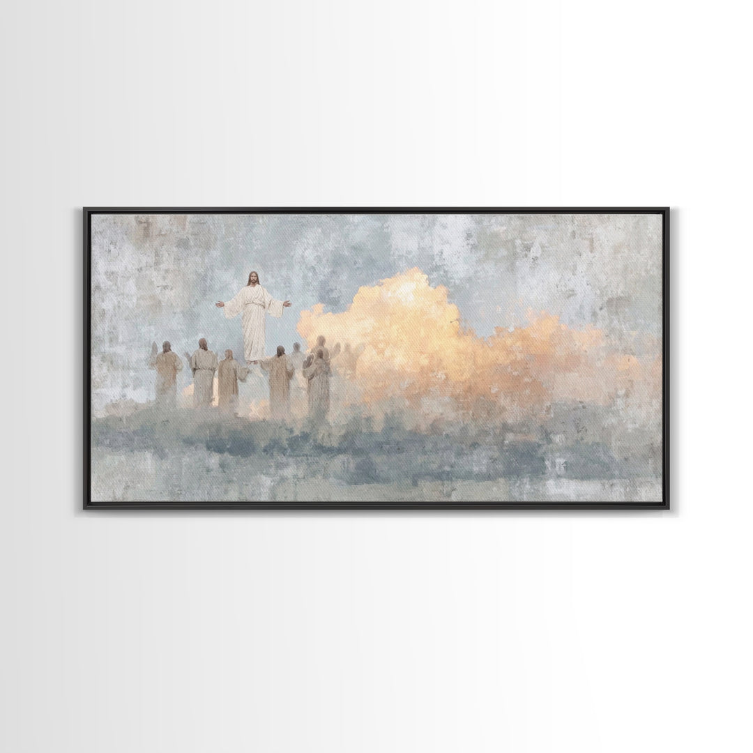 Risen Glory | Framed Canvas Print | Jesus Painting | Christian Wall Art | Christian Art Canvas | Modern Christian Painting | Christian Chri