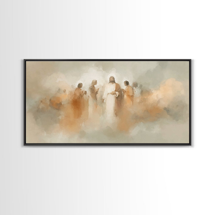 Ascension Cloud, Framed Canvas Print, Christian Paintings, Jesus Wall Art, Christian Art Canvas, Large Christian Painting, Christian Home D