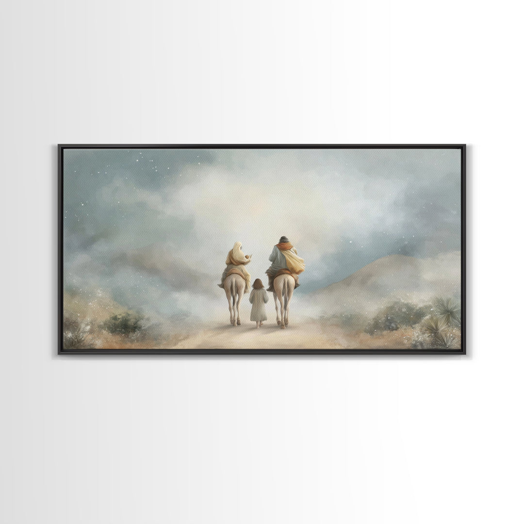 Sacred Ascent – Framed Canvas Print – Christian Art – Christian Art Prints – Christmas Canvas Wall Art – Christian Wall Art – Jesus Christm