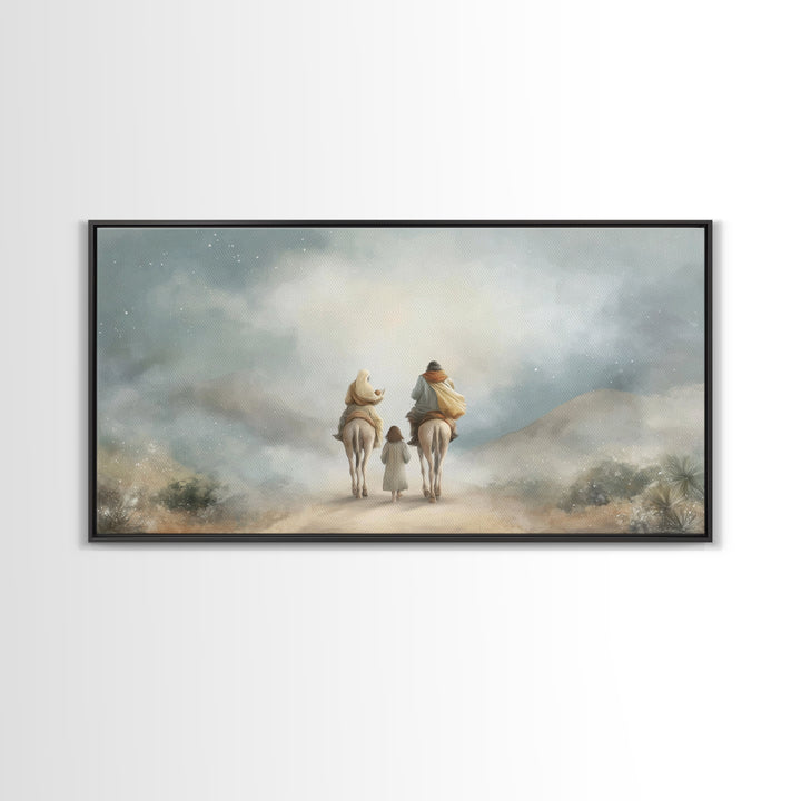 Sacred Ascent – Framed Canvas Print – Christian Art – Christian Art Prints – Christmas Canvas Wall Art – Christian Wall Art – Jesus Christm