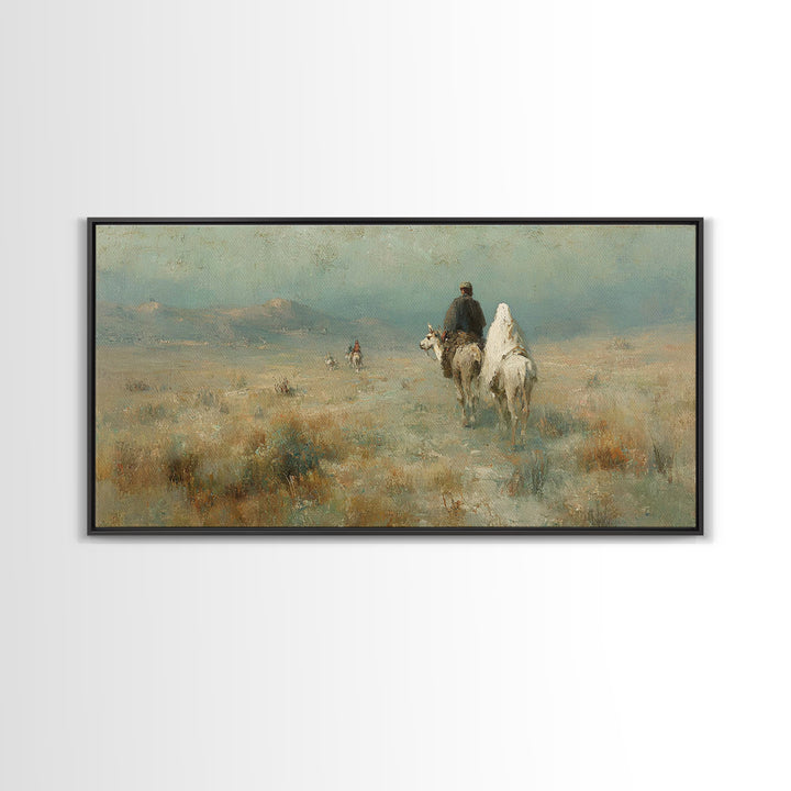 Pilgrims of Light – Framed Canvas Print – Christian Art – Christian Canvas Art – Christmas Art Work – Christian Wall Art – Abstract Christi