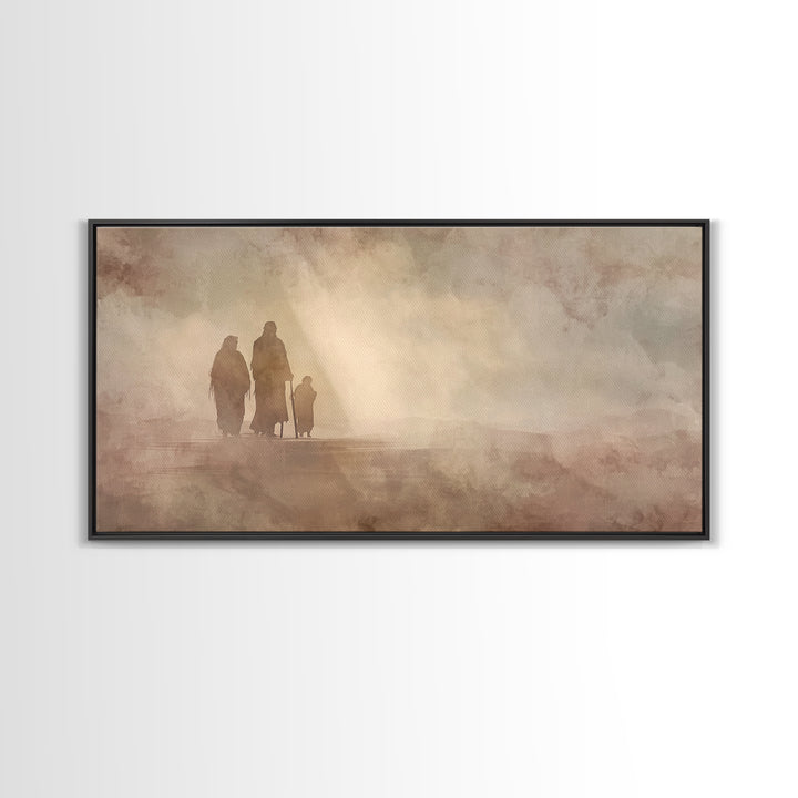 Dawn Refuge – Framed Canvas Print – Christian Wall Art – Christian Art Work – Christmas Art – Christian Decor – Jesus Painting