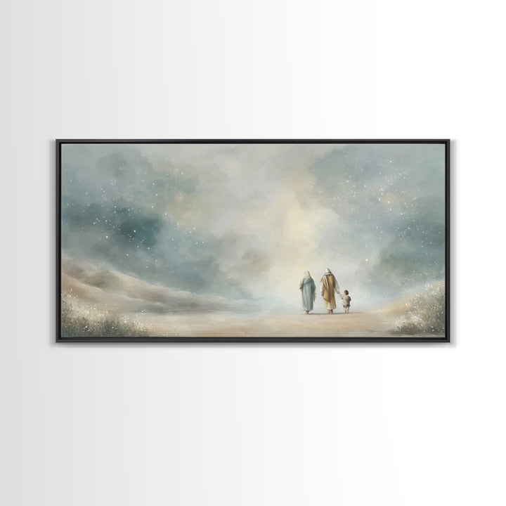 Stars Of Hope | Framed Canvas Print | Christian Wall Art | Christian Art Print | Christmas Art | Christian Decor | Jesus Painting