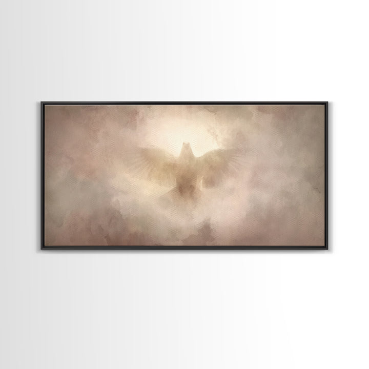 Spirit Of Dawn, Framed Canvas Print, Christian Wall Art, Christian Art Canvas, Christian Painting, Christmas Art, Christian Decor