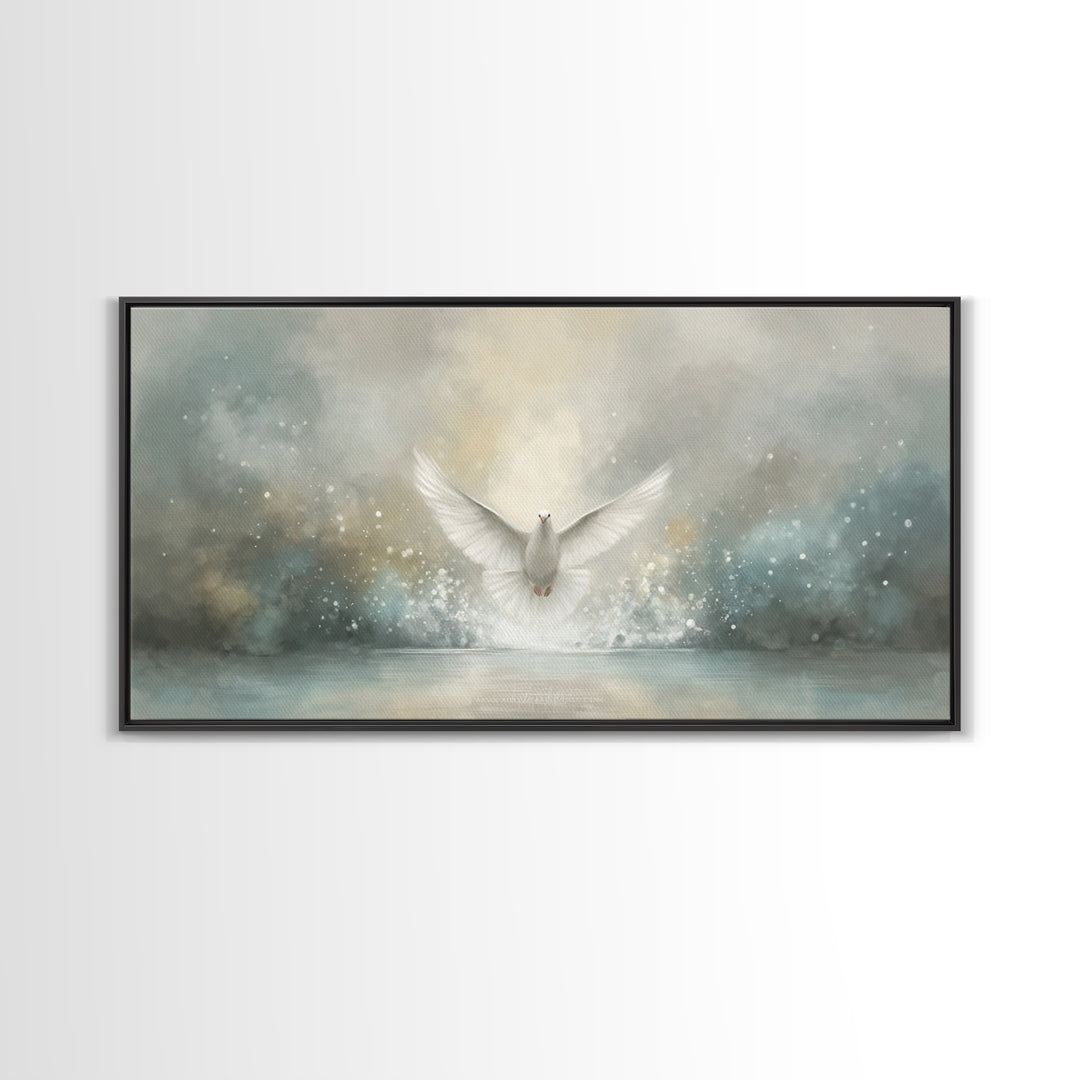 Heavenly Promise – Framed Canvas Print – Christian Art Canvas – Christian Wall Art – Christmas Art – Christian Painting – Christian Decor
