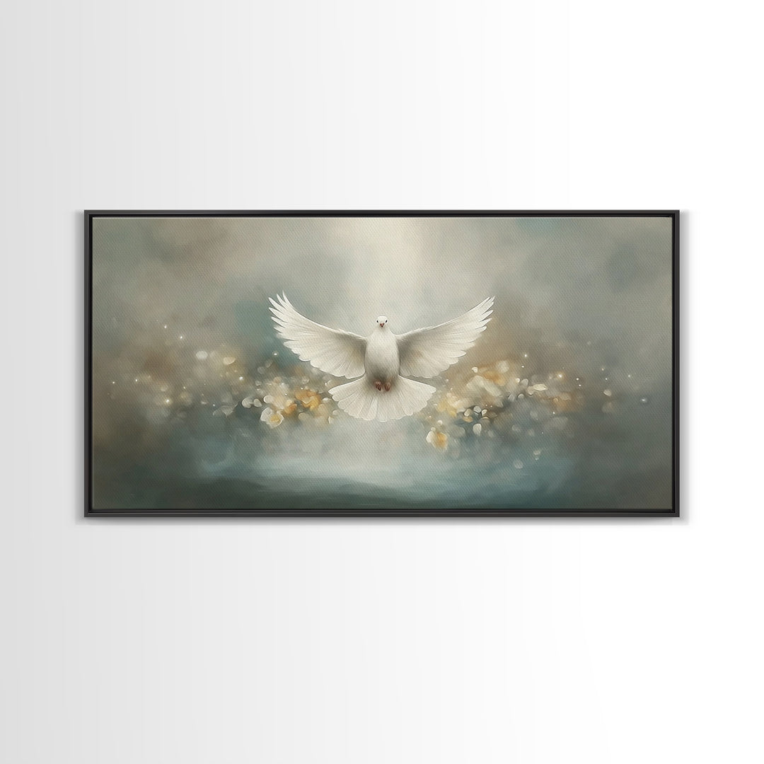Divine Stillness – Framed Canvas Print – Christian Wall Art – Christian Art Canvas – Christian Painting – Christmas Art – Christian Decor