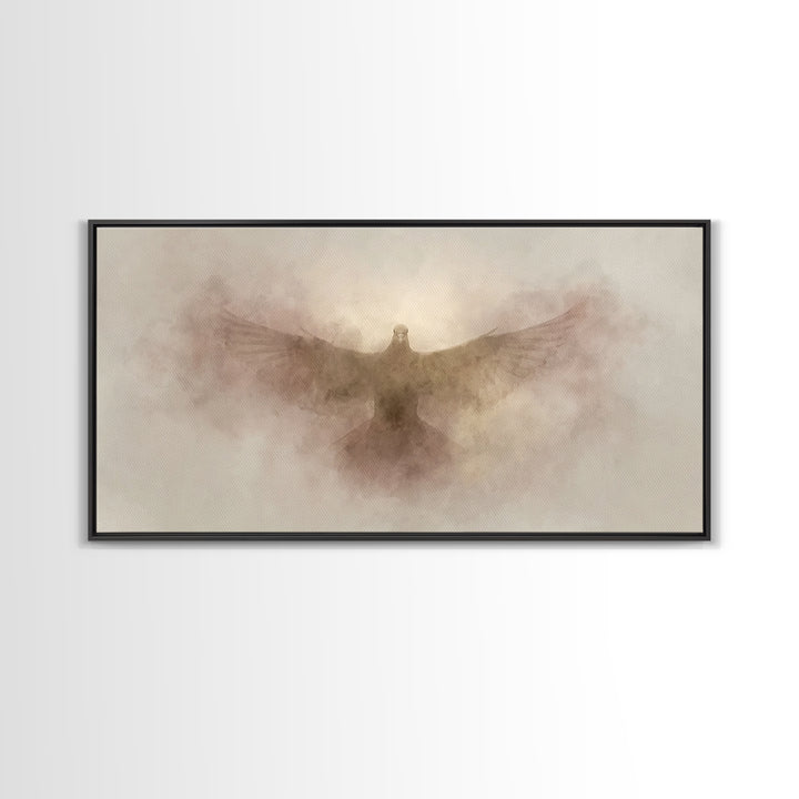 Light Of Salvation | Framed Canvas Print | Christian Art Canvas | Christian Wall Art | Christian Painting | Christmas Art | Christian Decor