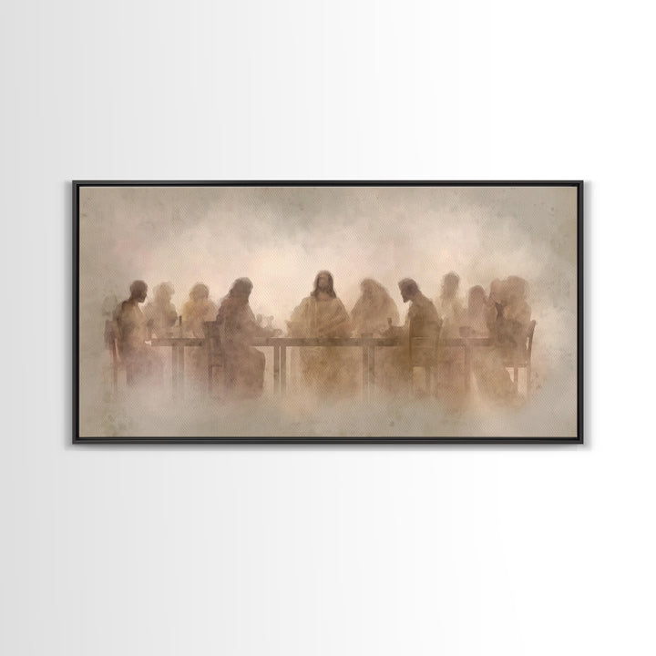 Eternal Communion – Framed Canvas Print – Christian Art Print – Christian Wall Art – Minimalist Christian Art – Subtle Christian Paintings