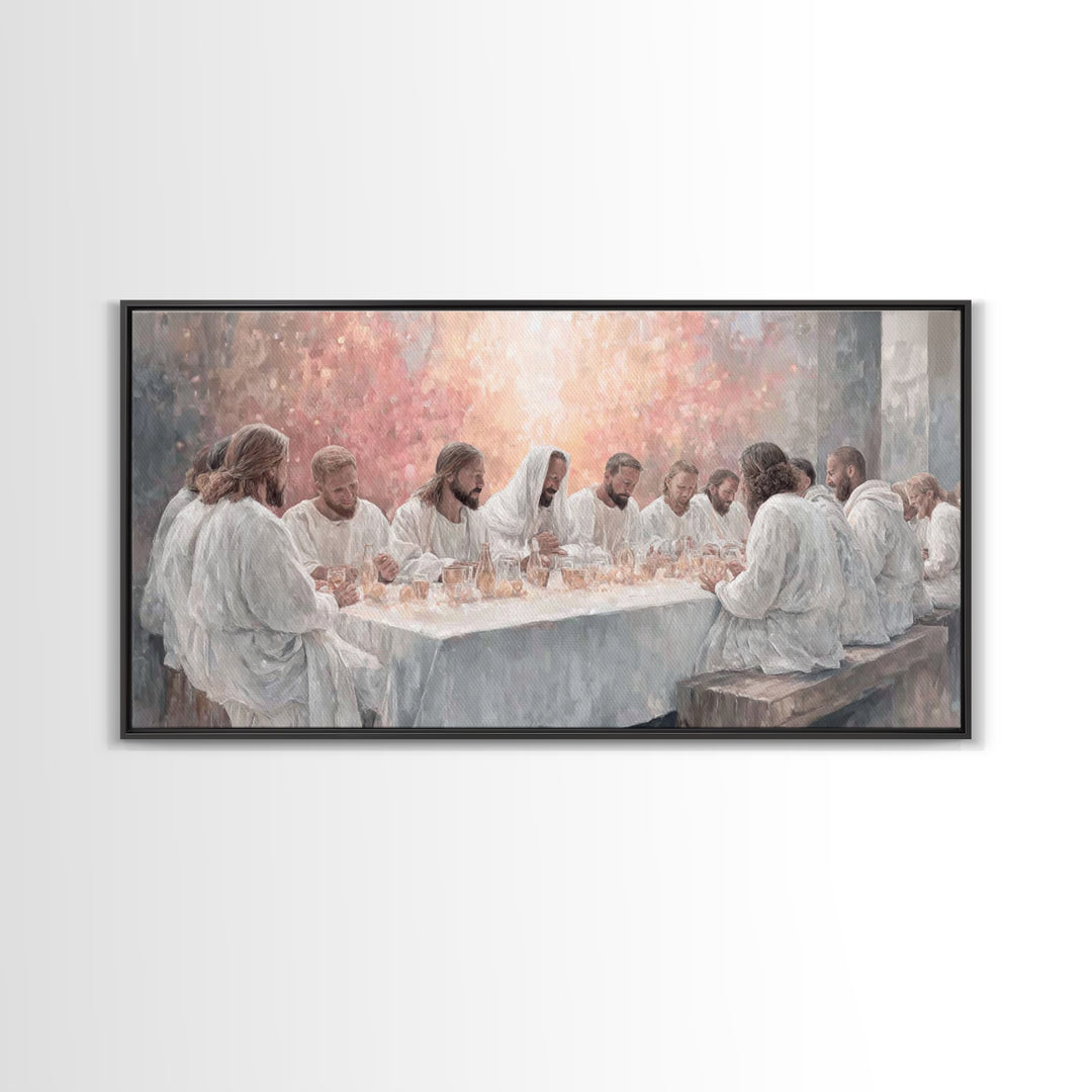 Upper Room Grace | Framed Canvas Print | Christian Art Canvas | Christian Wall Art | Jesus Painting | Large Christian Painting | Christian