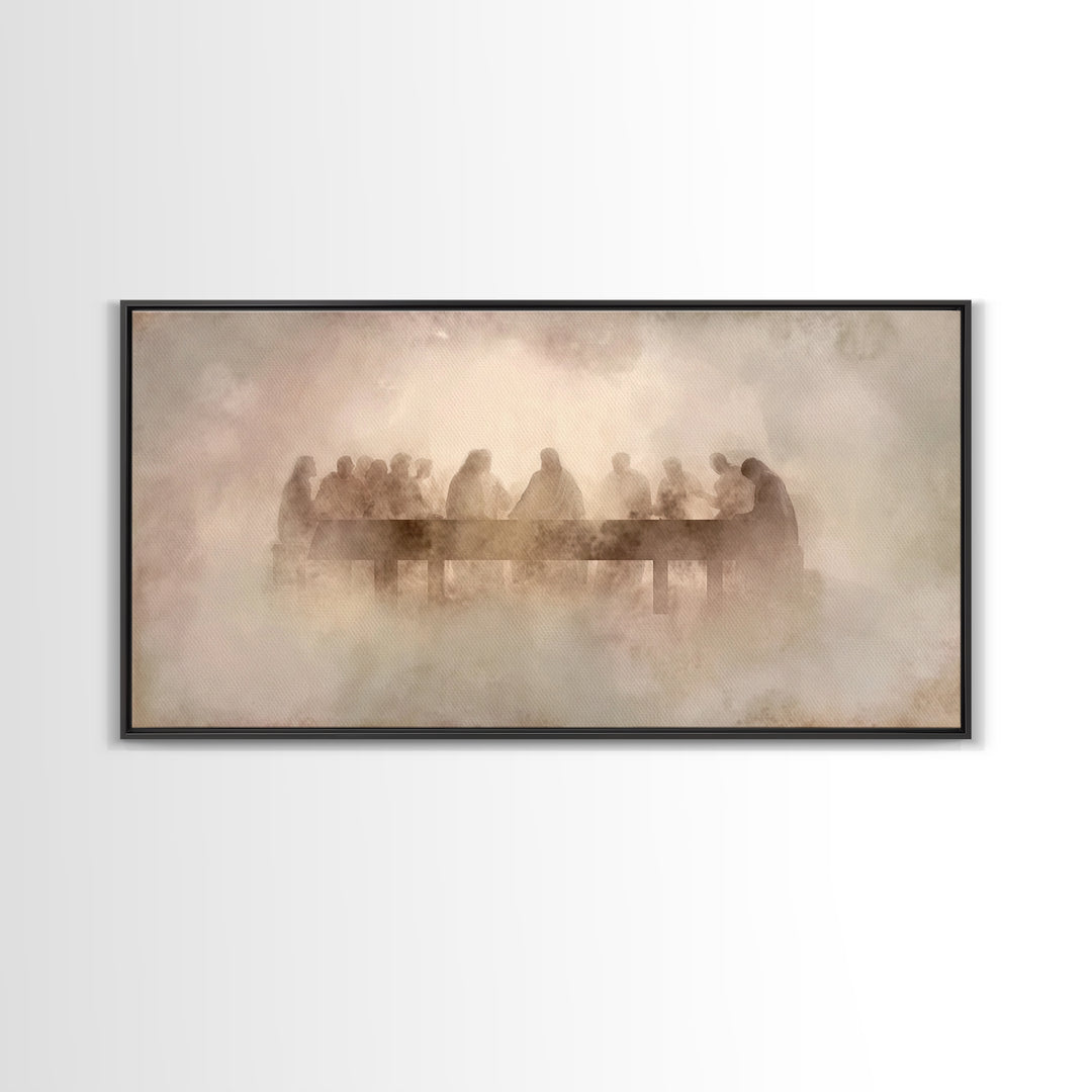 Eternal Feast Glow | Framed Canvas Print | Christian Wall Art | Jesus Painting | Christian Art Canvas | Christmas Art | Christian Decor