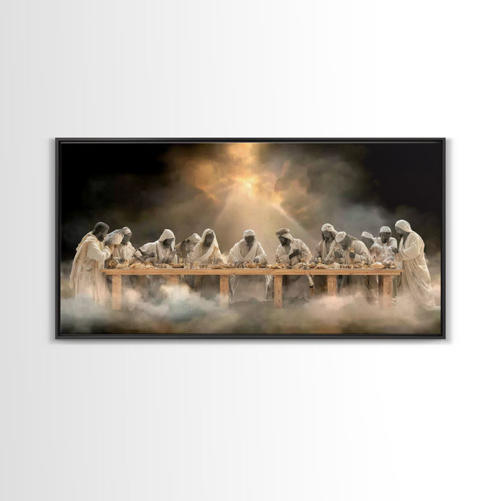 Holy Gathering Veil – Framed Canvas Print – Christian Art Canvas – Jesus Painting – Christian Wall Art – Christmas Art – Christian Gift