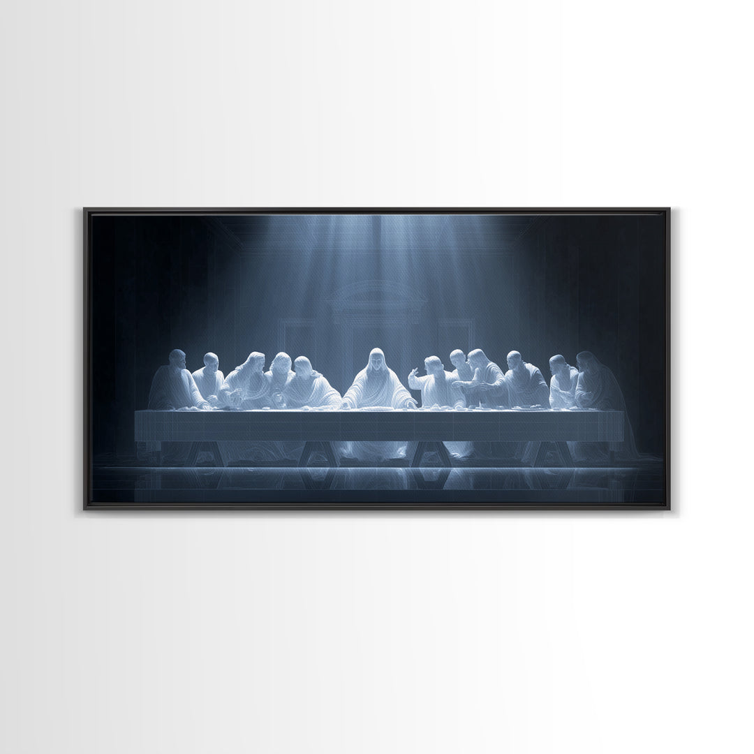 Heavenly Communion | Framed Canvas Print | Christian Wall Art | Christian Art Canvas | Jesus Painting | Christian Christmas Art