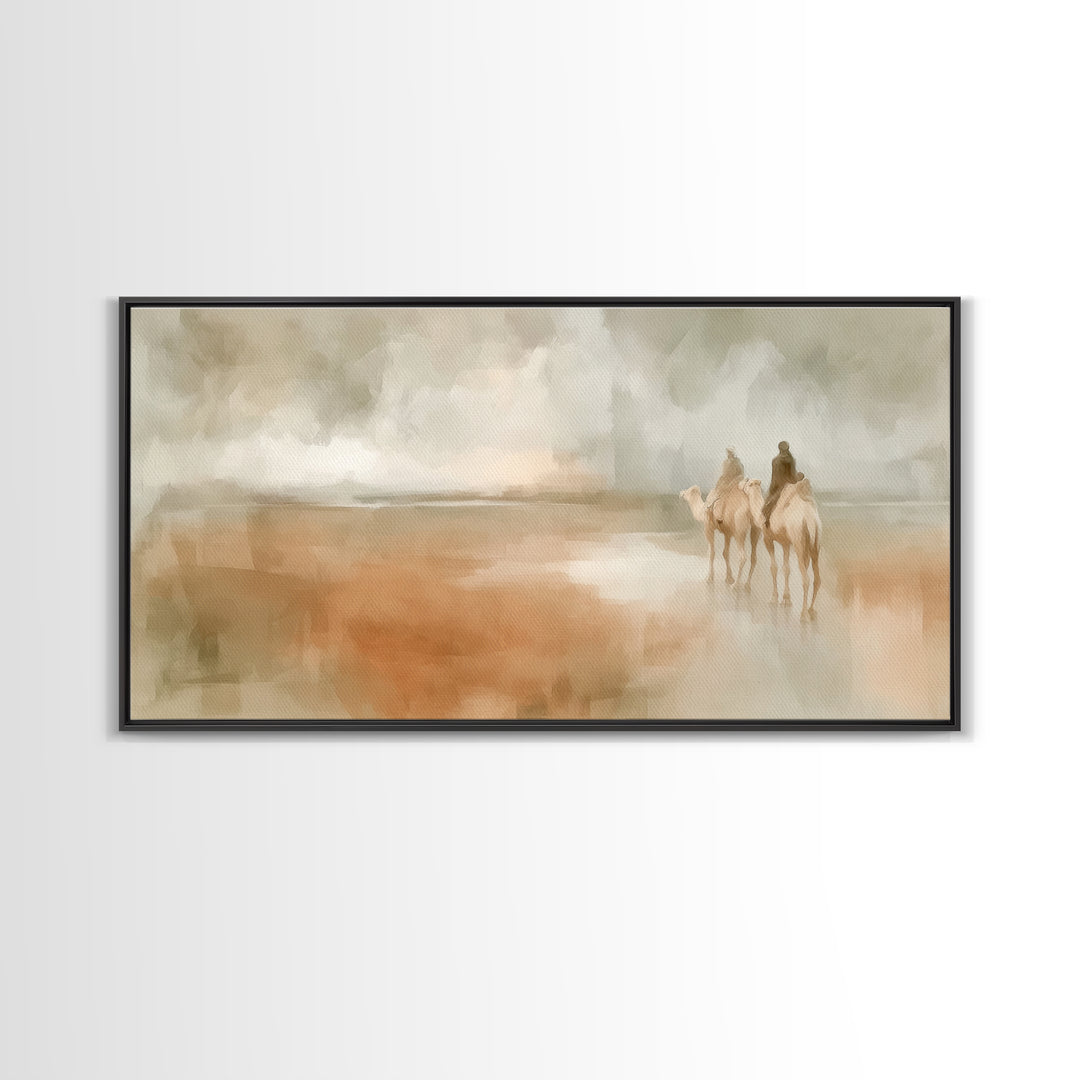 Pilgrims Of Light – Framed Canvas Print – Christmas Art Prints – Christian Art Canvas – Christian Wall Art – Christian Decoration – Jesus C