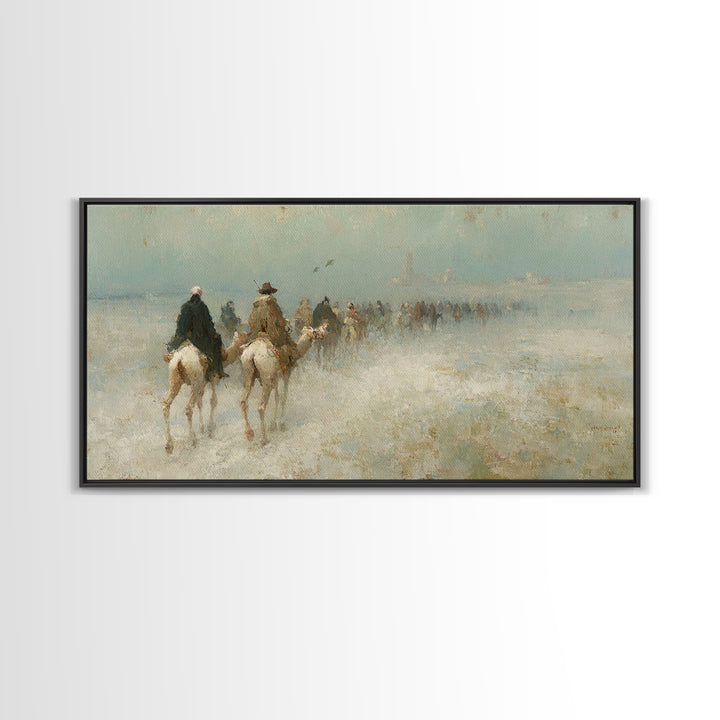Wilderness Caravan Hope – Framed Canvas Print – Christian Christmas Art – Christian Art Canvas – Christmas Wall Art – Christian Painting –