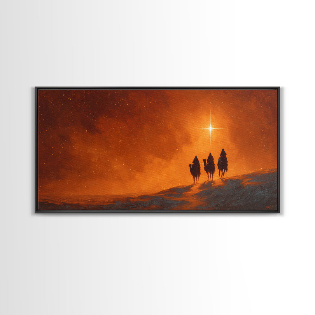 Faithful Journey – Framed Canvas Print – Christian Art Canvas – Christian Decoration – Christmas Wall Art – Christian Christmas Art – Jesus