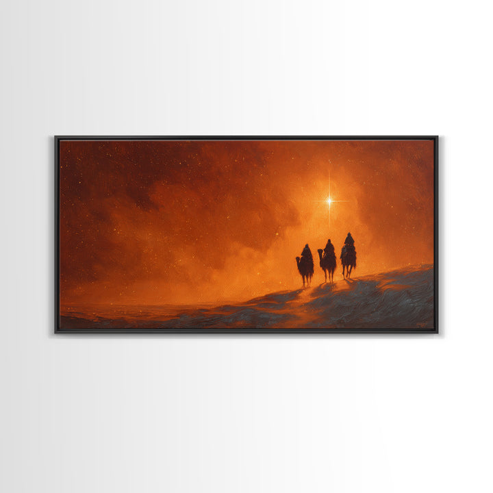 Faithful Journey – Framed Canvas Print – Christian Art Canvas – Christian Decoration – Christmas Wall Art – Christian Christmas Art – Jesus